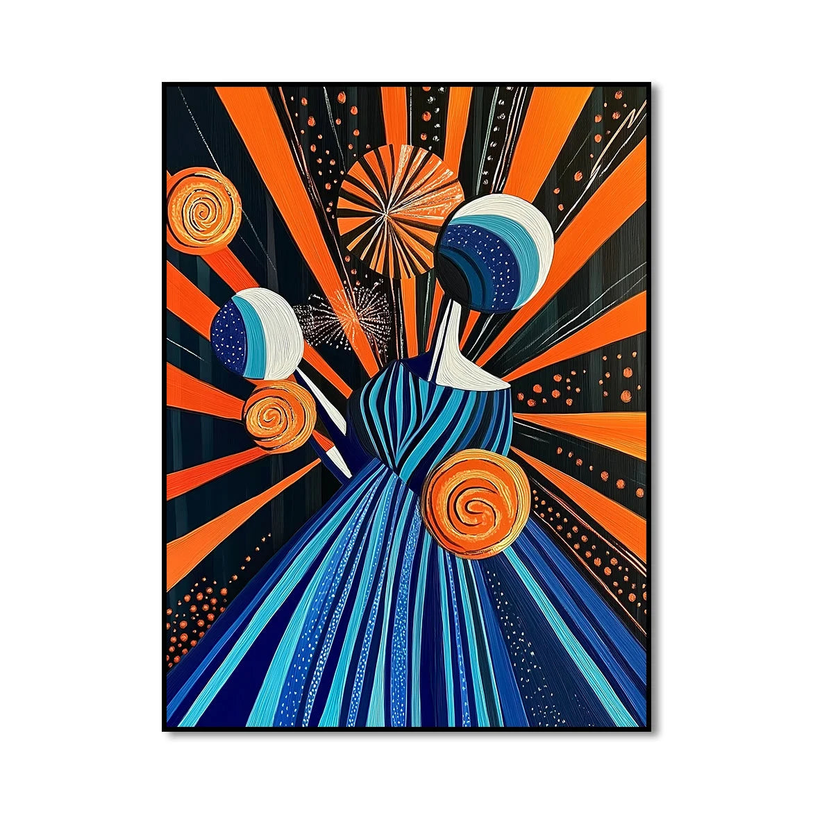 Multicolor Radiance In Motion-Vitality Color Collision Abstract Texture Wall Art Oil Painting - Artwallpainting