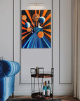 Multicolor Radiance In Motion-Vitality Color Collision Abstract Texture Wall Art Oil Painting - Artwallpainting