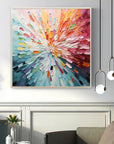 Multicolor Radiant Burst - Vibrant Abstract Wall Art - Artwallpainting