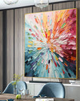 Multicolor Radiant Burst - Vibrant Abstract Wall Art - Artwallpainting