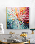 Multicolor Radiant Burst - Vibrant Abstract Wall Art - Artwallpainting