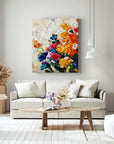 Multicolor Radiant Garden Textured Canvas - Artwallpainting