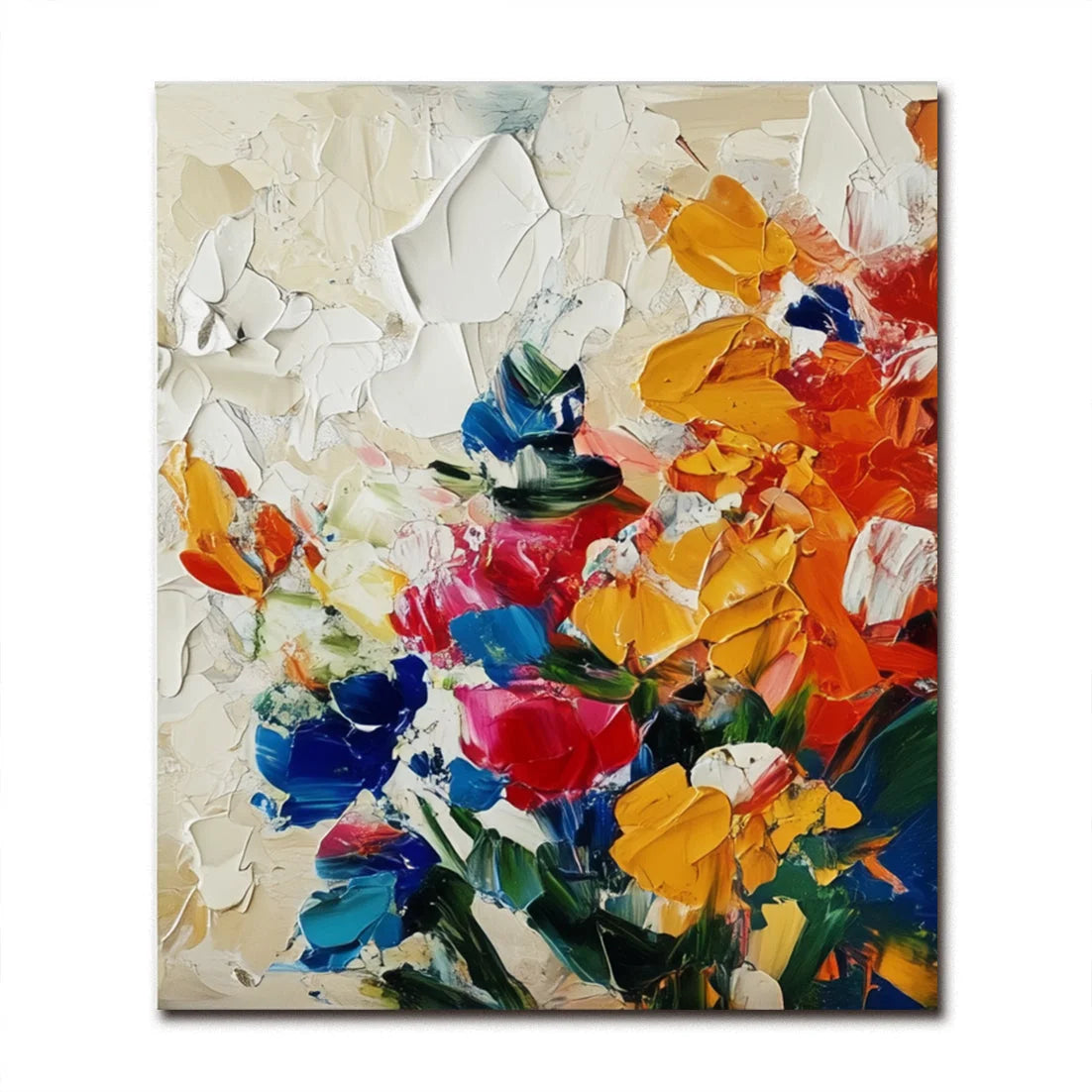 Multicolor Radiant Garden Textured Canvas - Artwallpainting