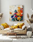 Multicolor Radiant Garden Textured Canvas - Artwallpainting