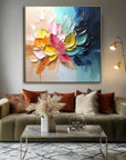 Multicolor Radiant Petals Abstract Art - Artwallpainting