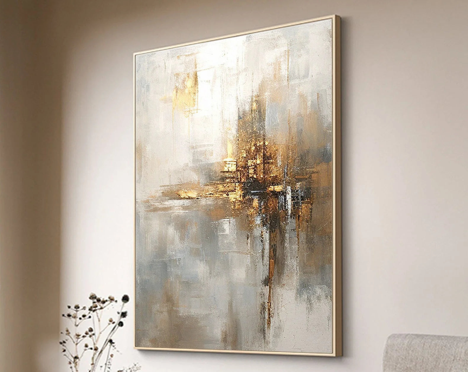Multicolor Radiant Reflection Abstract Canvas Art - Artwallpainting