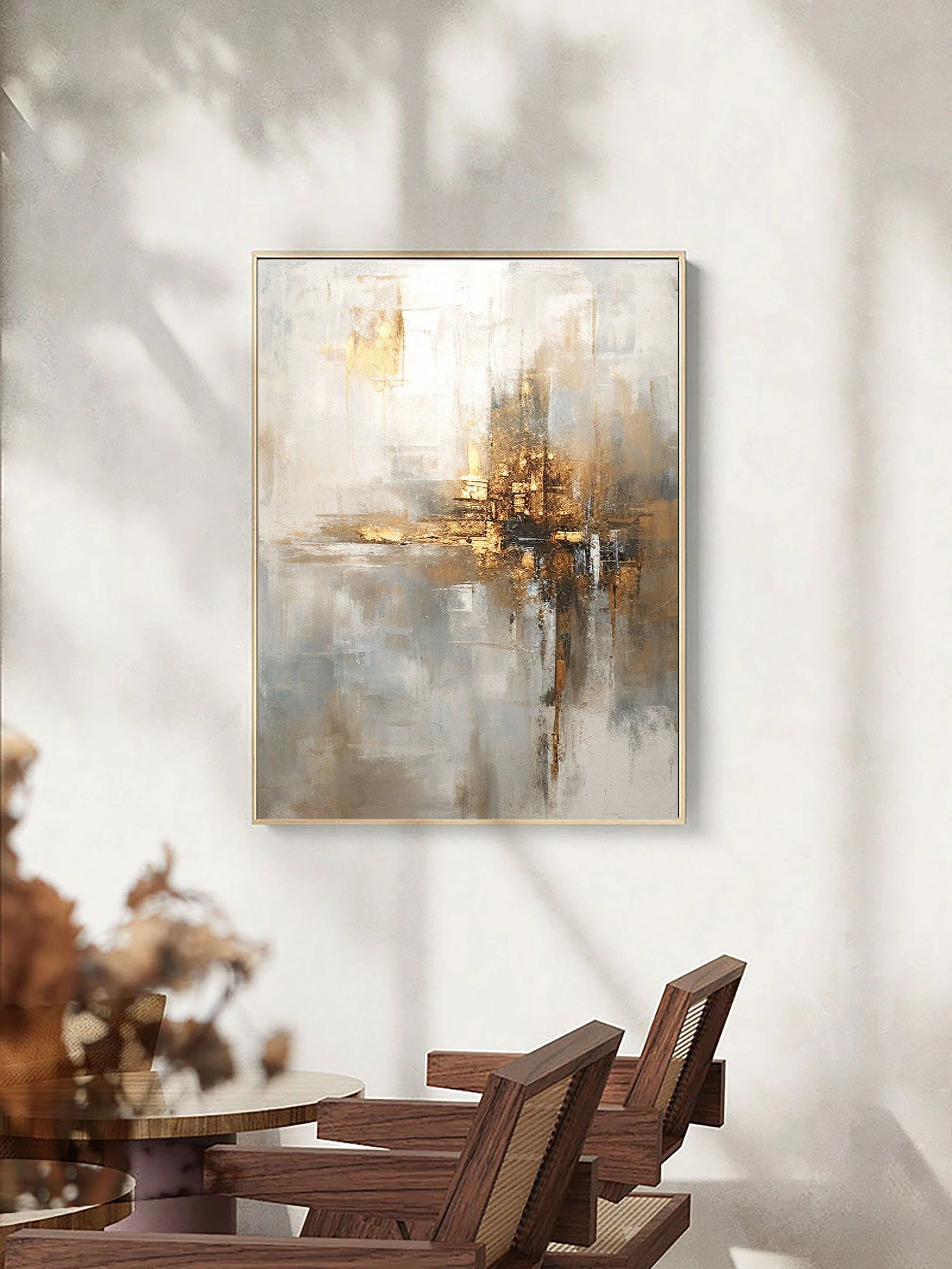 Multicolor Radiant Reflection Abstract Canvas Art - Artwallpainting