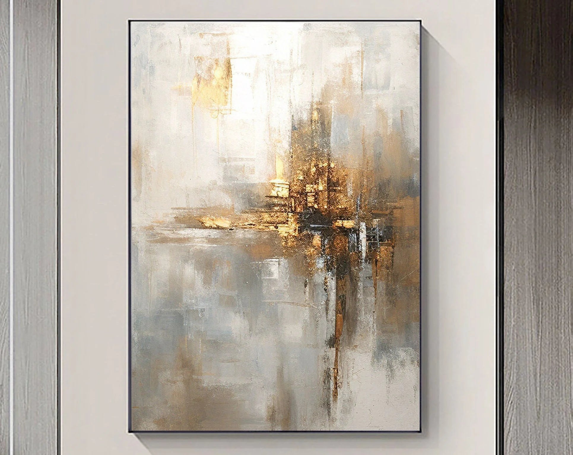 Multicolor Radiant Reflection Abstract Canvas Art - Artwallpainting