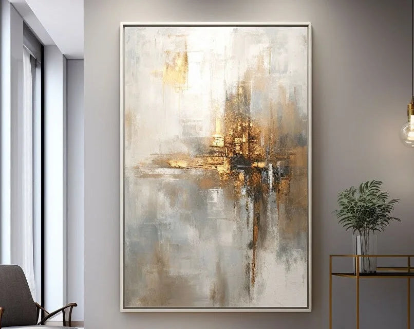 Multicolor Radiant Reflection Abstract Canvas Art - Artwallpainting