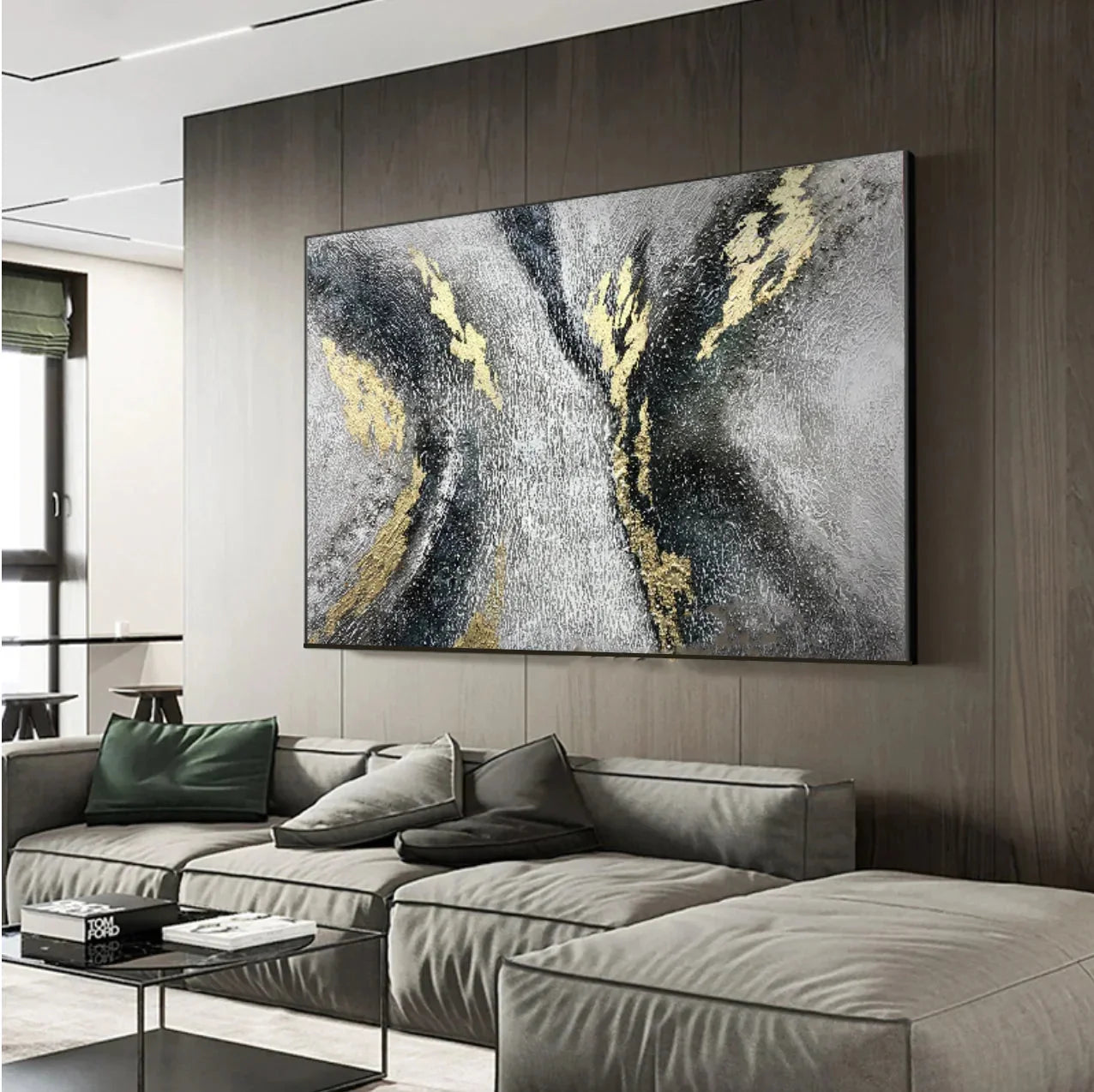 Multicolor Raging River-Modern Minimalist Surging River Texture Wall Art - Artwallpainting