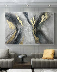 Multicolor Raging River-Modern Minimalist Surging River Texture Wall Art - Artwallpainting