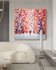 Multicolor Rain Of Colors - Abstract Figurative Painting - Artwallpainting
