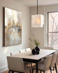 Multicolor Reflections By The Lake Abstract Serene Landscape Canvas - Artwallpainting