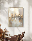 Multicolor Reflections By The Lake Abstract Serene Landscape Canvas - Artwallpainting