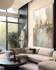 Multicolor Reflections By The Lake Abstract Serene Landscape Canvas - Artwallpainting