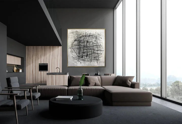 Multicolor Rhapsody Of Lines-Minimalist Abstract Woven Texture Wall Art - Artwallpainting