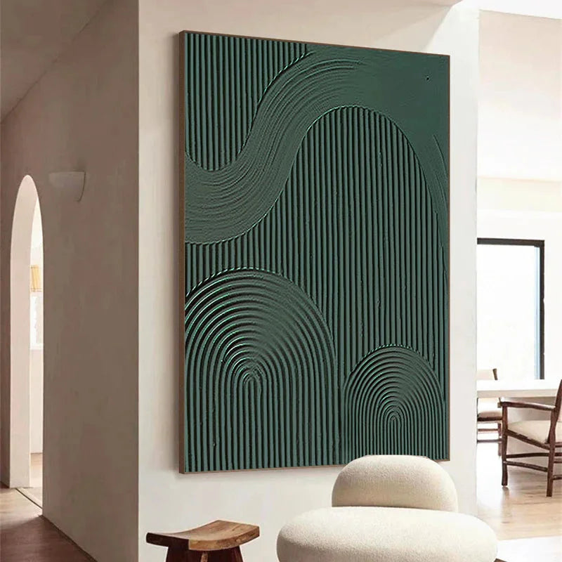 Multicolor Rhythmic Geometry - Textured Abstract Line Art - Artwallpainting