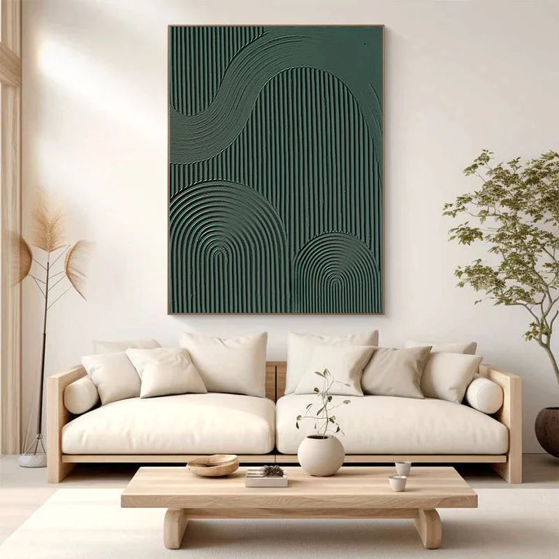 Multicolor Rhythmic Geometry - Textured Abstract Line Art - Artwallpainting
