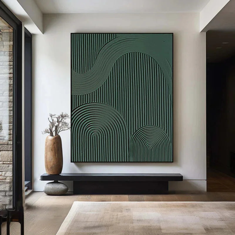 Multicolor Rhythmic Geometry - Textured Abstract Line Art - Artwallpainting