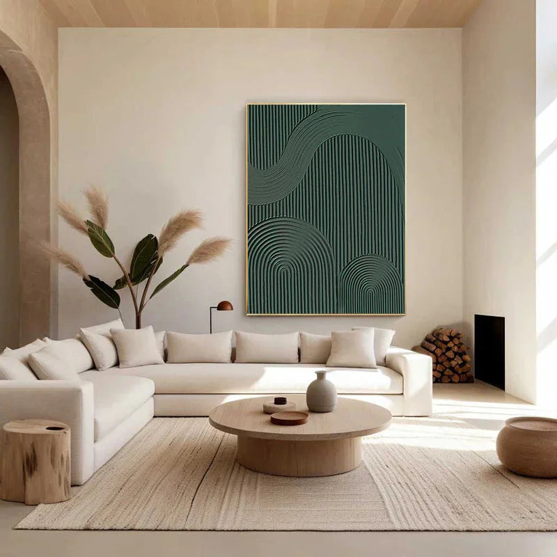 Multicolor Rhythmic Geometry - Textured Abstract Line Art - Artwallpainting
