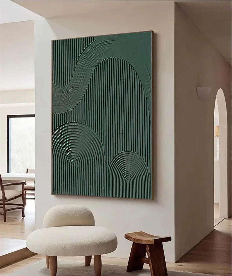 Multicolor Rhythmic Geometry - Textured Abstract Line Art - Artwallpainting