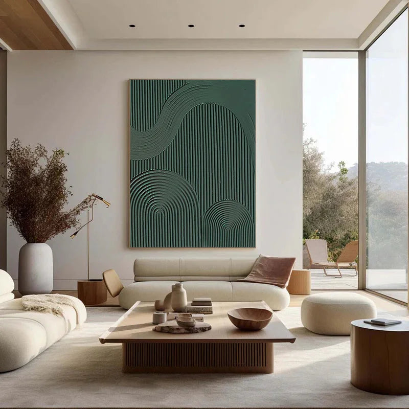 Multicolor Rhythmic Geometry - Textured Abstract Line Art - Artwallpainting
