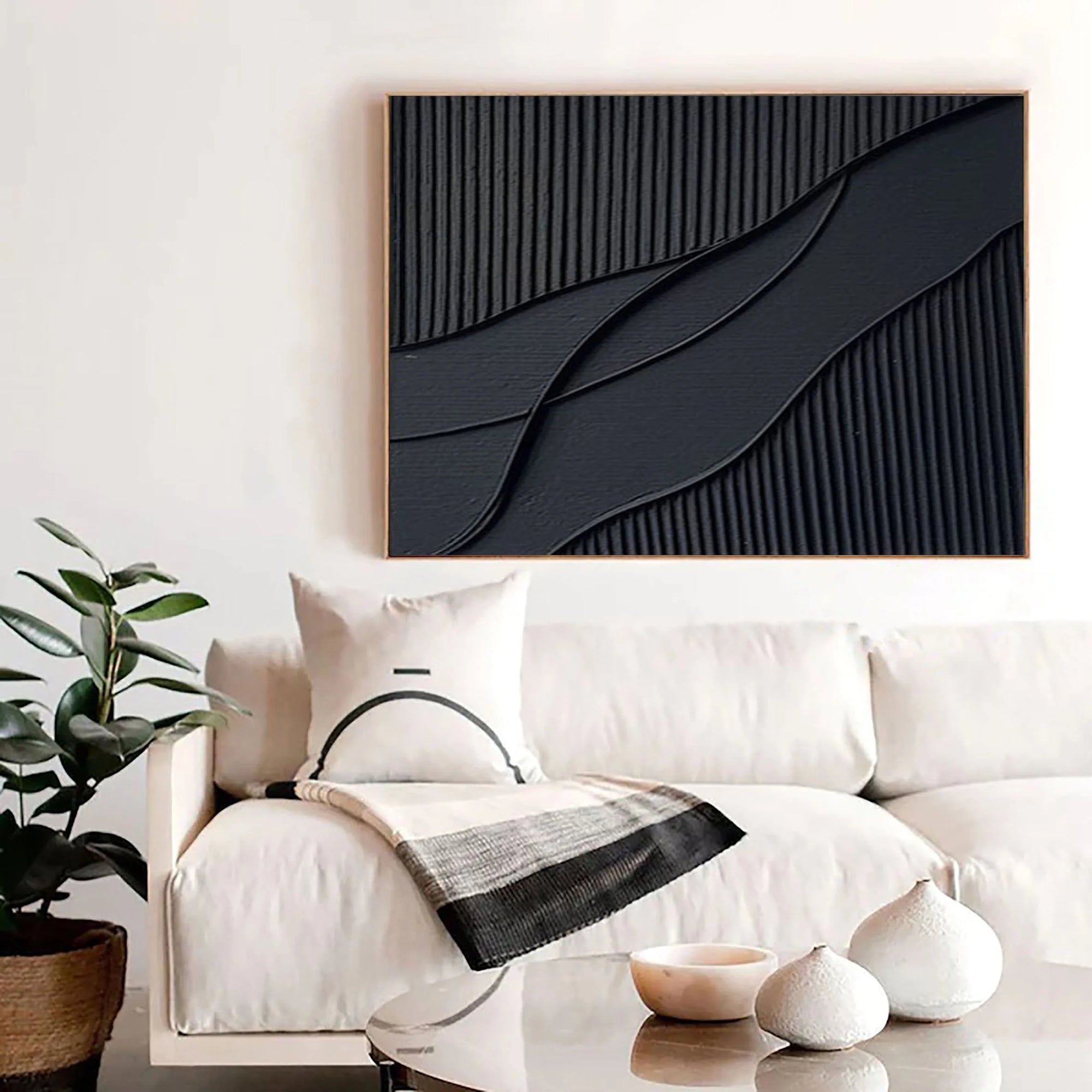 Multicolor Rhythms Of Shadow Minimalist Abstract Wall Art - Artwallpainting