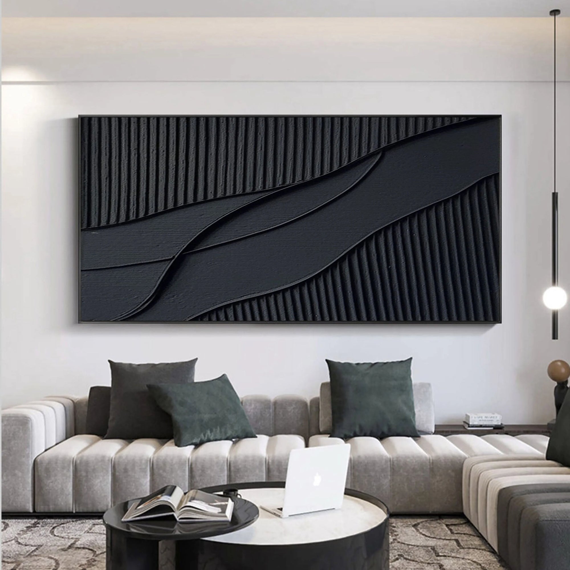 Multicolor Rhythms Of Shadow Minimalist Abstract Wall Art - Artwallpainting