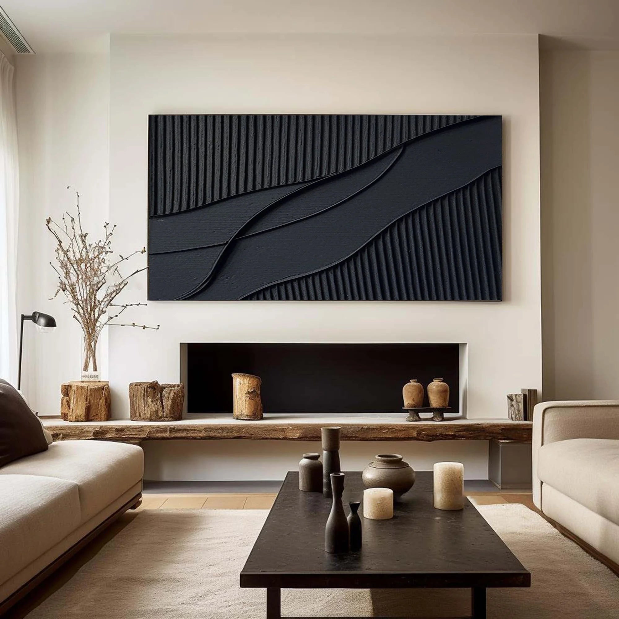Multicolor Rhythms Of Shadow Minimalist Abstract Wall Art - Artwallpainting
