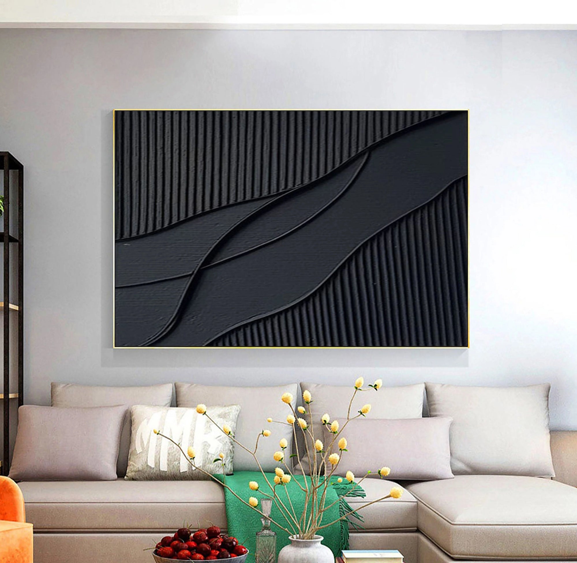 Multicolor Rhythms Of Shadow Minimalist Abstract Wall Art - Artwallpainting