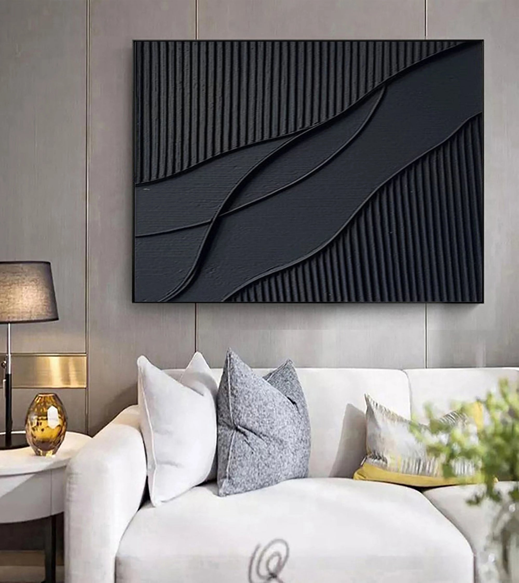 Multicolor Rhythms Of Shadow Minimalist Abstract Wall Art - Artwallpainting