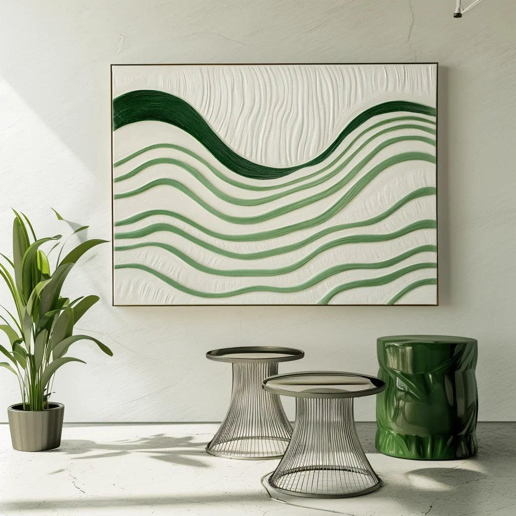 Multicolor Rhythms Of Silence - Abstract Oil Painting For Textured Modern Wall Art - Artwallpainting
