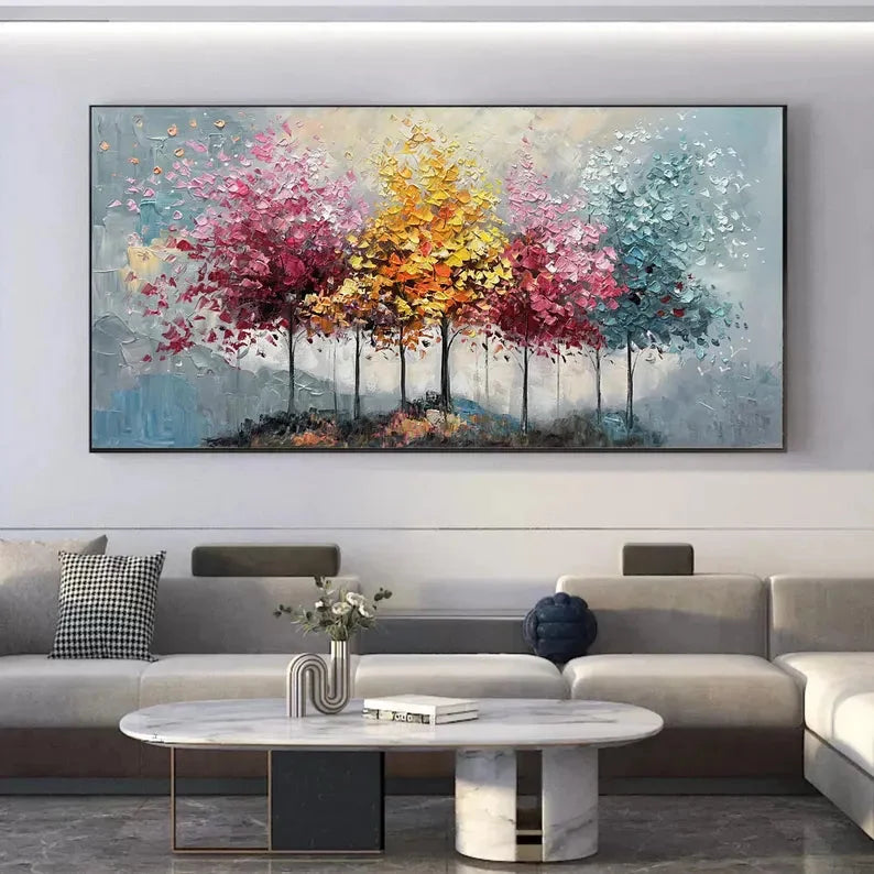Multicolor Seasons Symphony Canvas Art - Artwallpainting