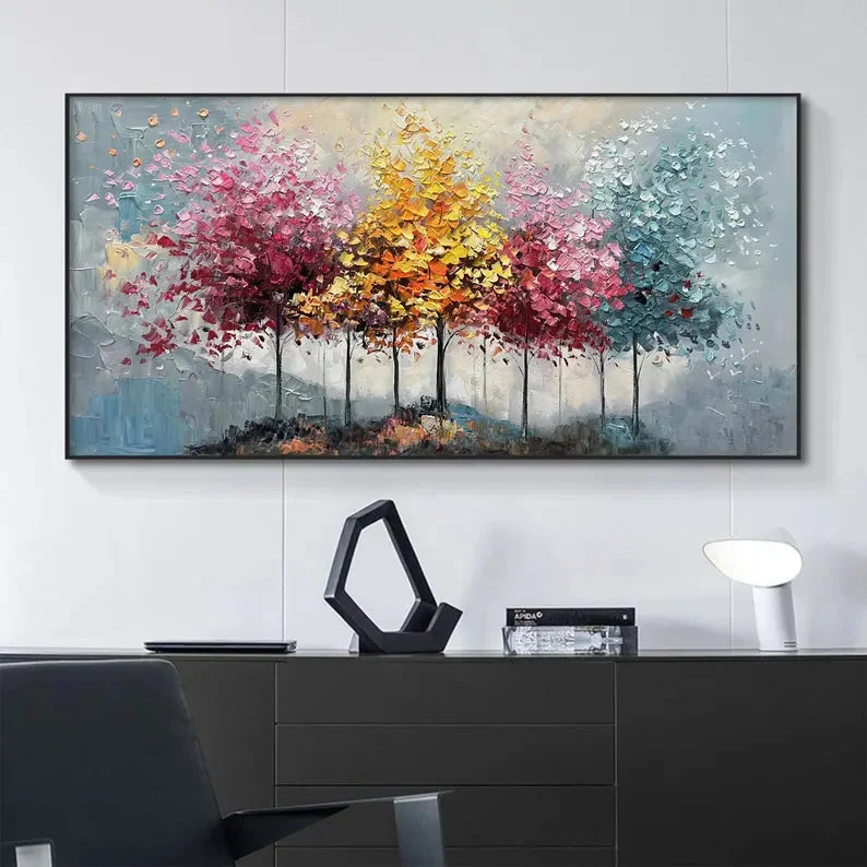Multicolor Seasons Symphony Canvas Art - Artwallpainting