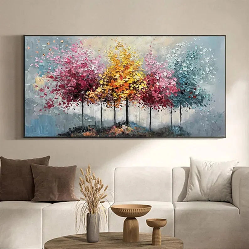 Multicolor Seasons Symphony Canvas Art - Artwallpainting