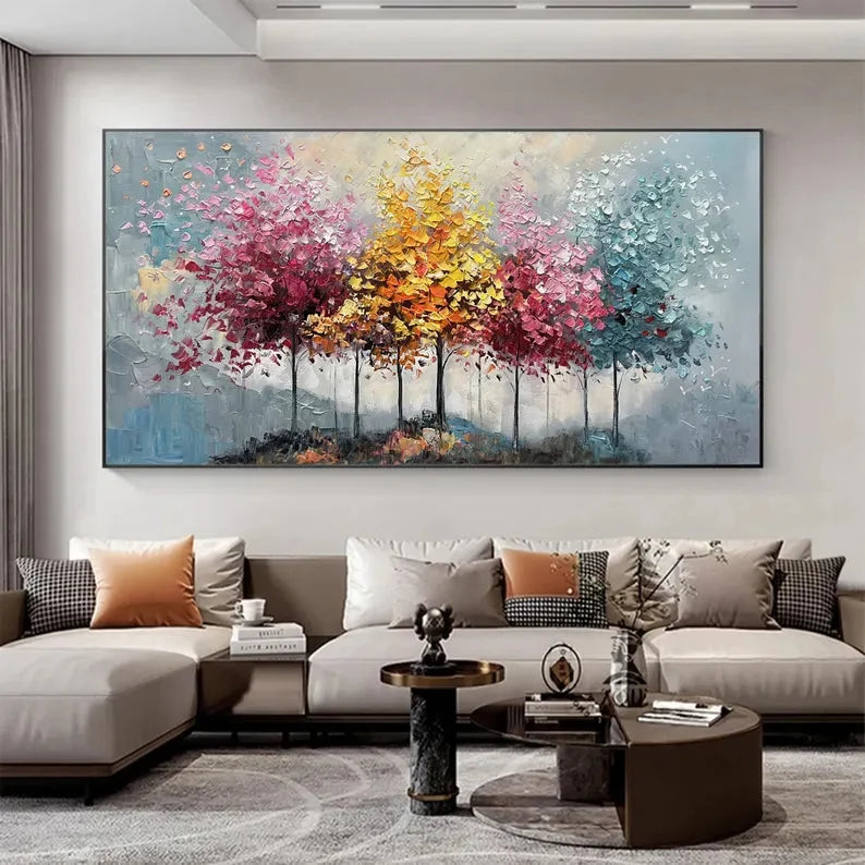 Multicolor Seasons Symphony Canvas Art - Artwallpainting
