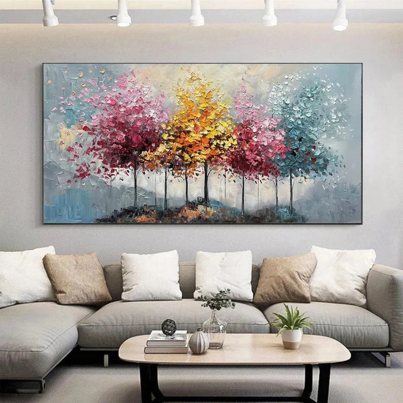 Multicolor Seasons Symphony Canvas Art - Artwallpainting