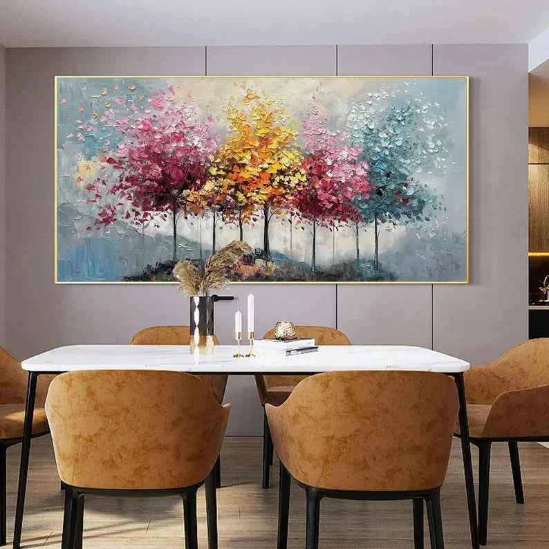 Multicolor Seasons Symphony Canvas Art - Artwallpainting