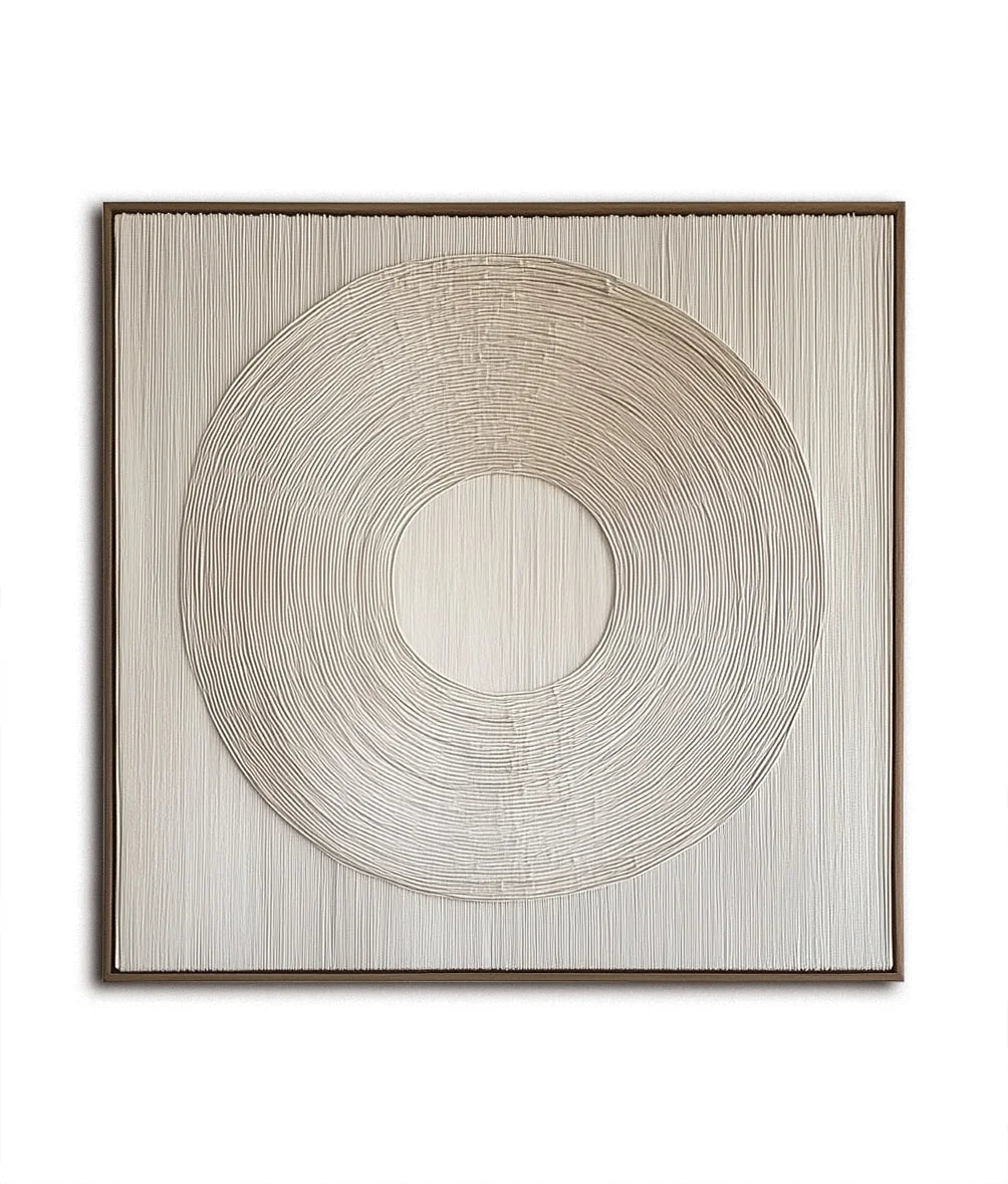 Multicolor Serene Circle Textured Canvas - Artwallpainting