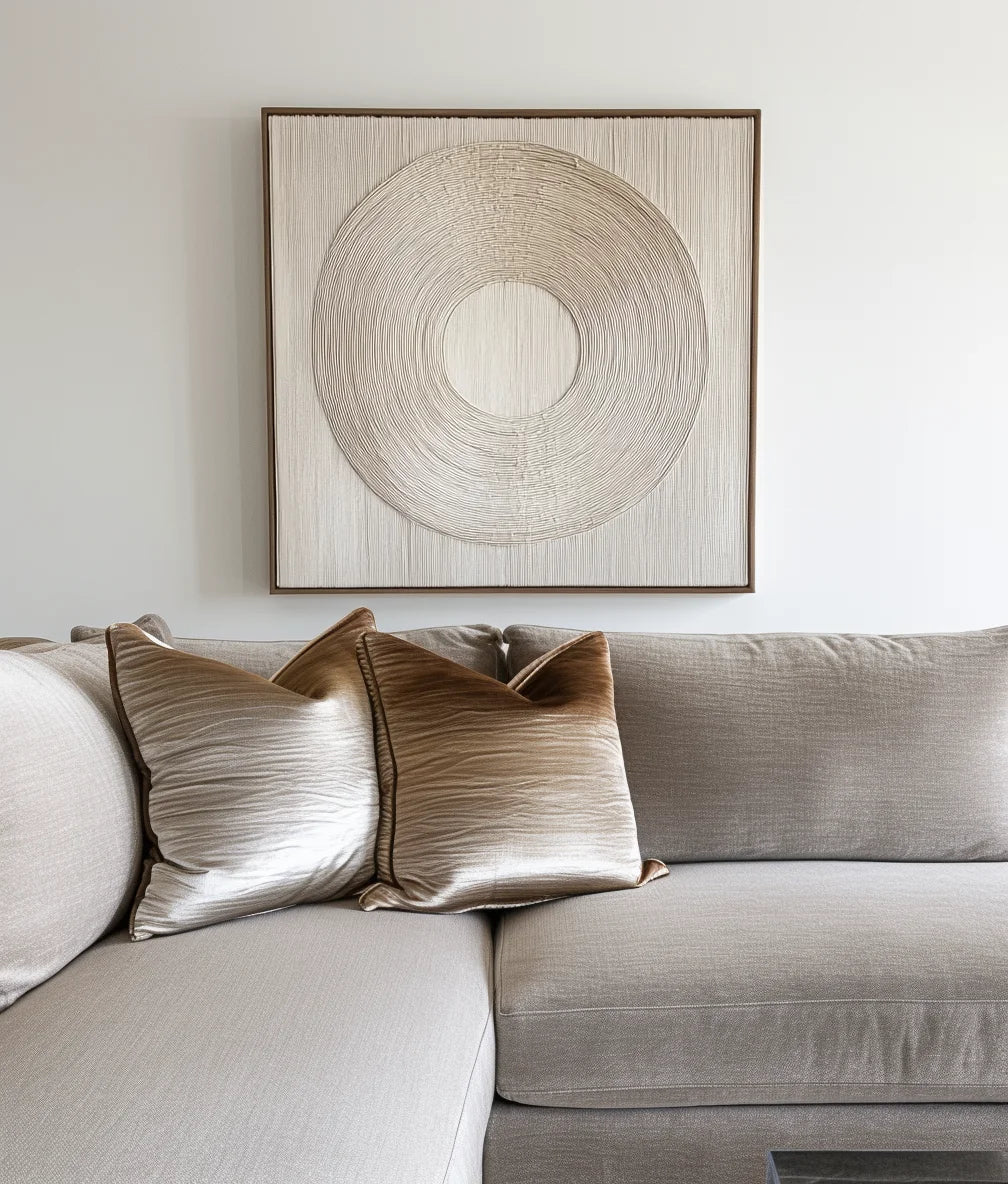 Multicolor Serene Circle Textured Canvas - Artwallpainting