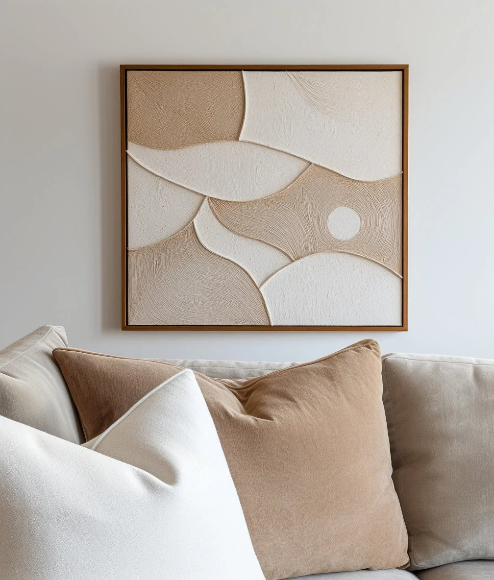 Multicolor Serene Curves - Textured Art - Artwallpainting