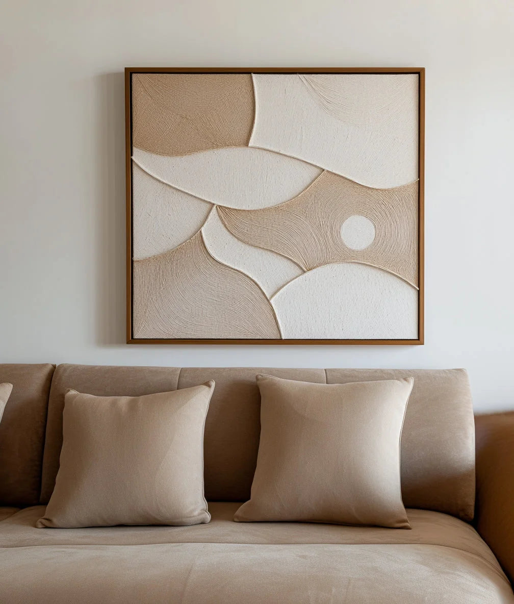 Multicolor Serene Curves - Textured Art - Artwallpainting