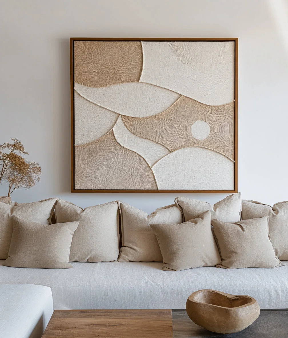 Multicolor Serene Curves - Textured Art - Artwallpainting
