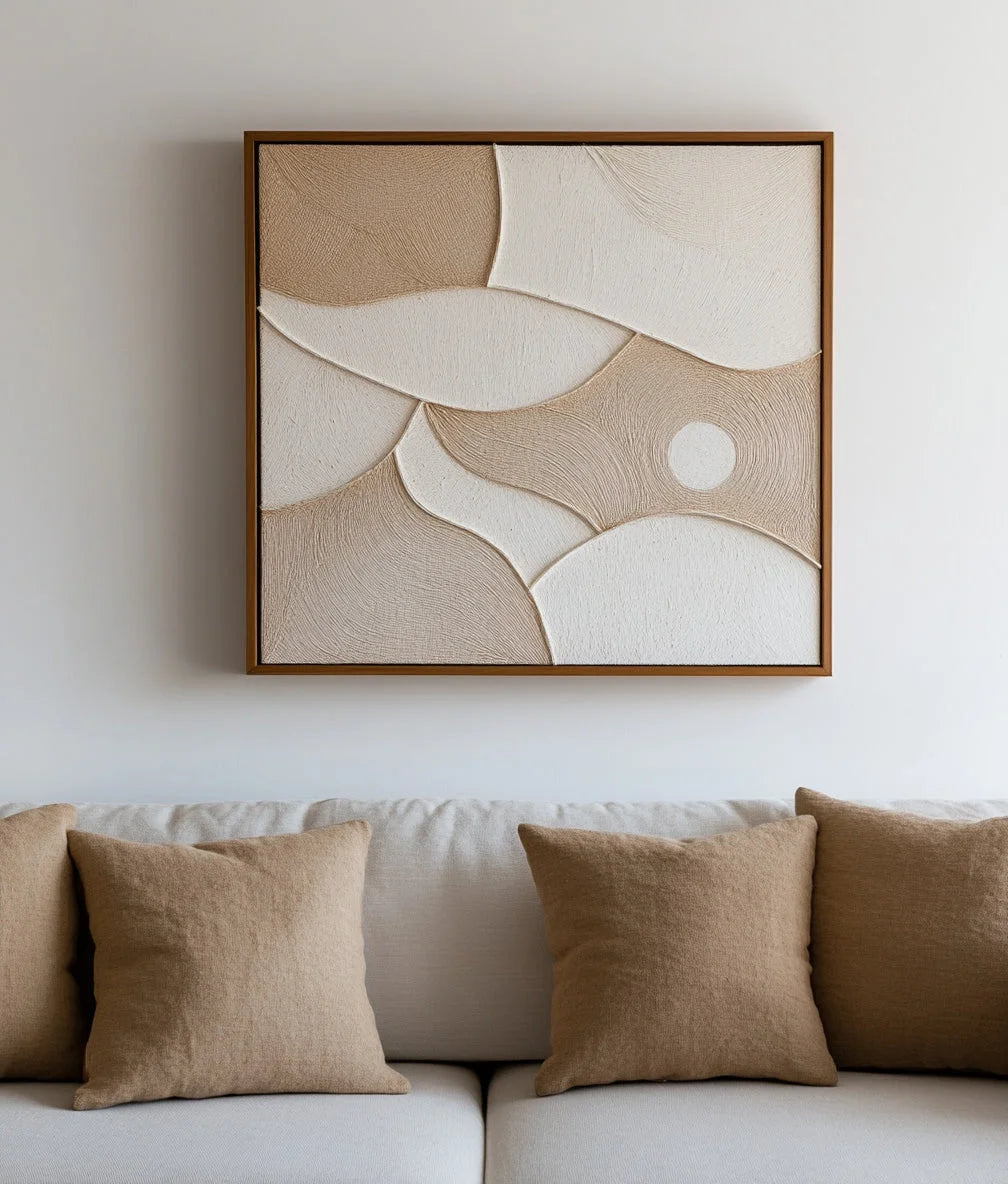 Multicolor Serene Curves - Textured Art - Artwallpainting