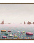 Multicolor Serene Horizon Abstract Seascape Canvas Wall Art - Artwallpainting