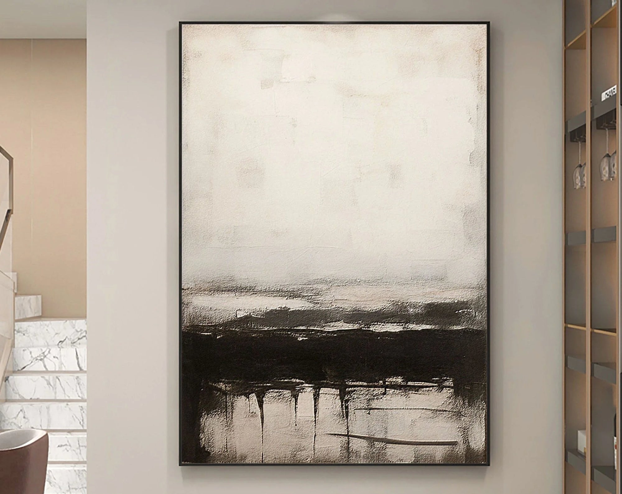 Multicolor Serene Horizons Abstract Landscape Art - Artwallpainting