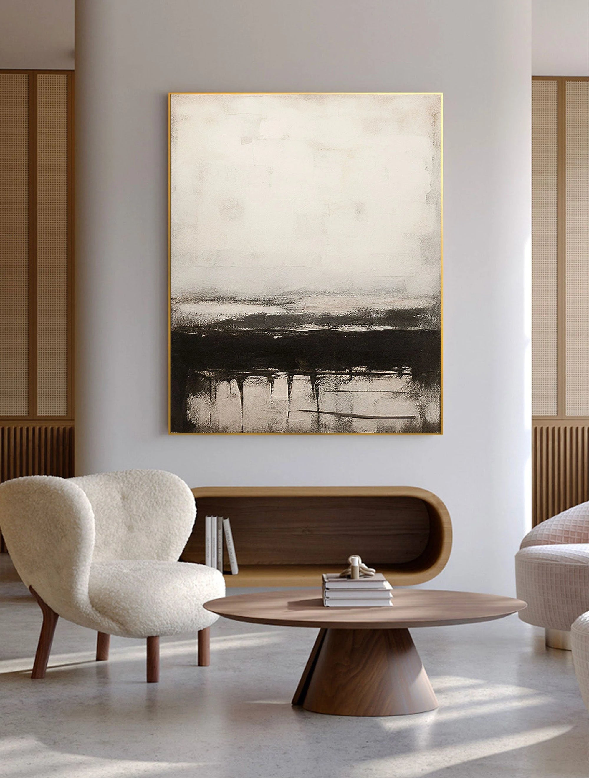 Multicolor Serene Horizons Abstract Landscape Art - Artwallpainting
