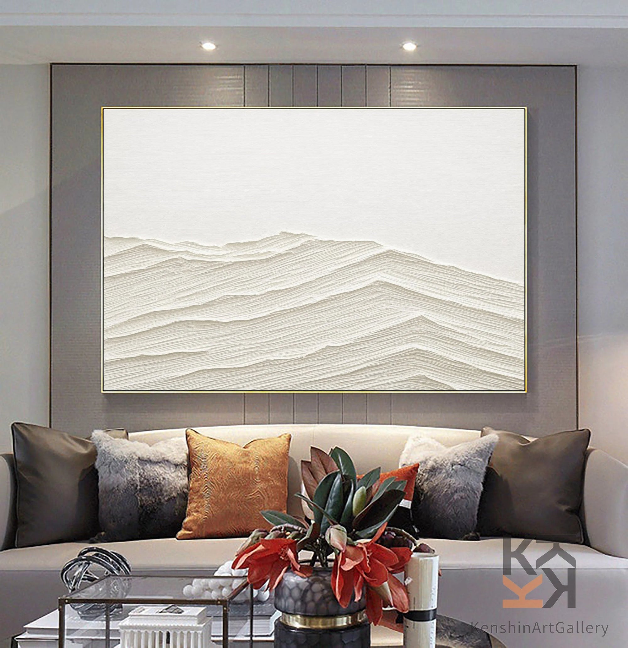 Multicolor Serene Horizons Canvas Painting For Home Decoration - Artwallpainting