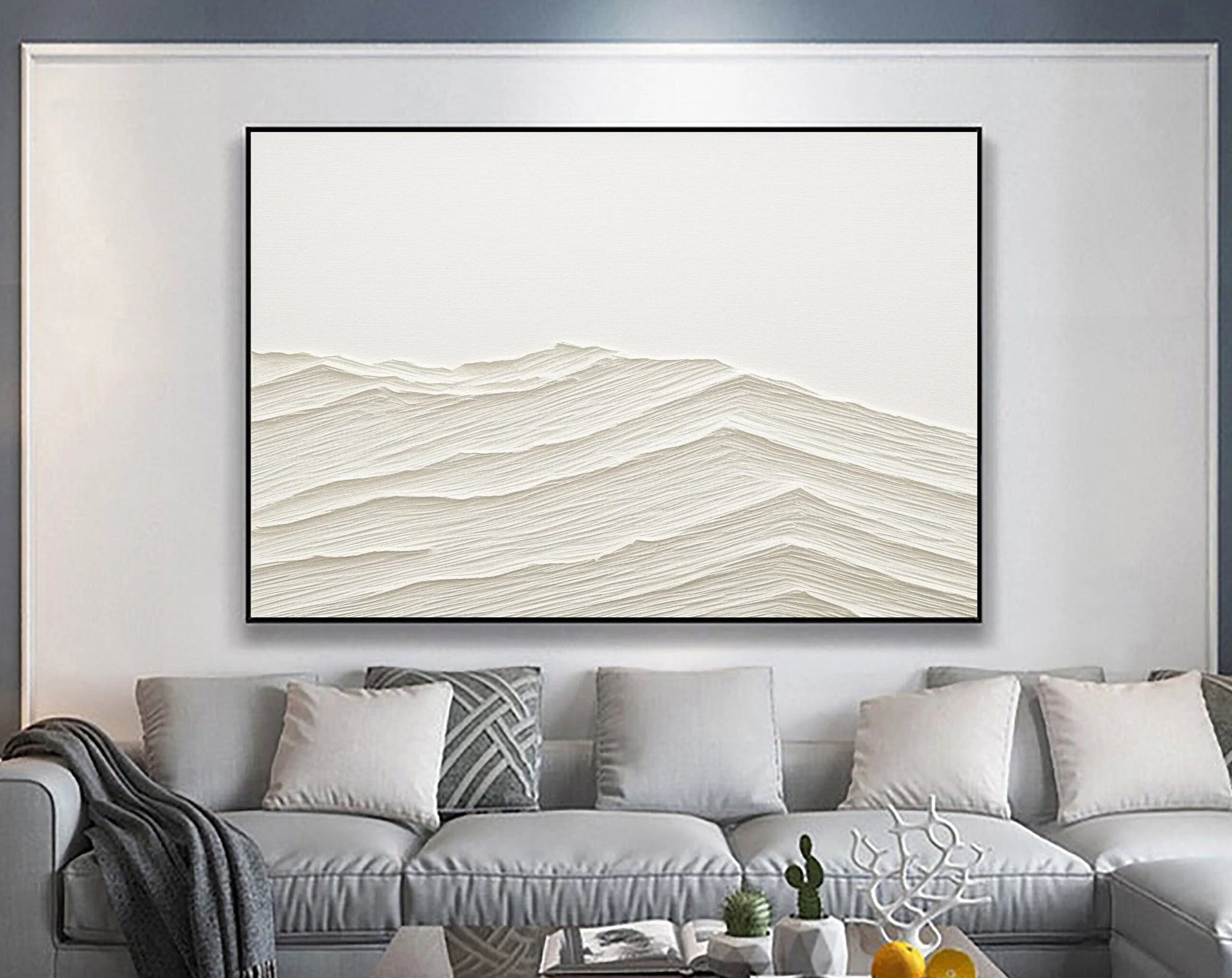 Multicolor Serene Horizons Canvas Painting For Home Decoration - Artwallpainting