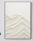 Multicolor Serene Horizons Minimalist Textured Mountain Artwork - Artwallpainting